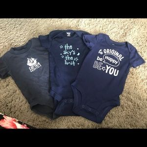 BUNDLE!! Adorable graphic onesies. 3-6 months